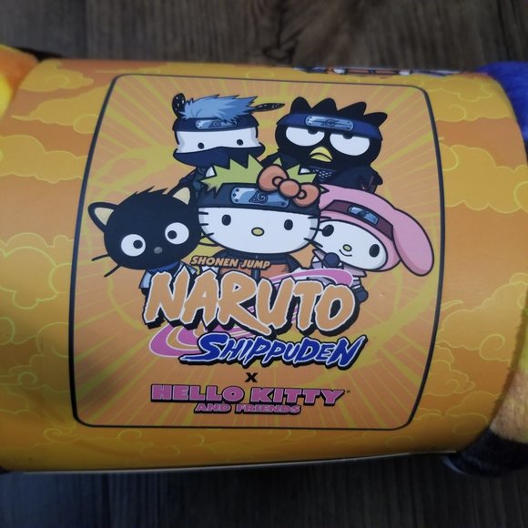 Naruto Hello Kitty Shippuden Plush Throw Blanket - 45" x 60" - Picture 2 of 5